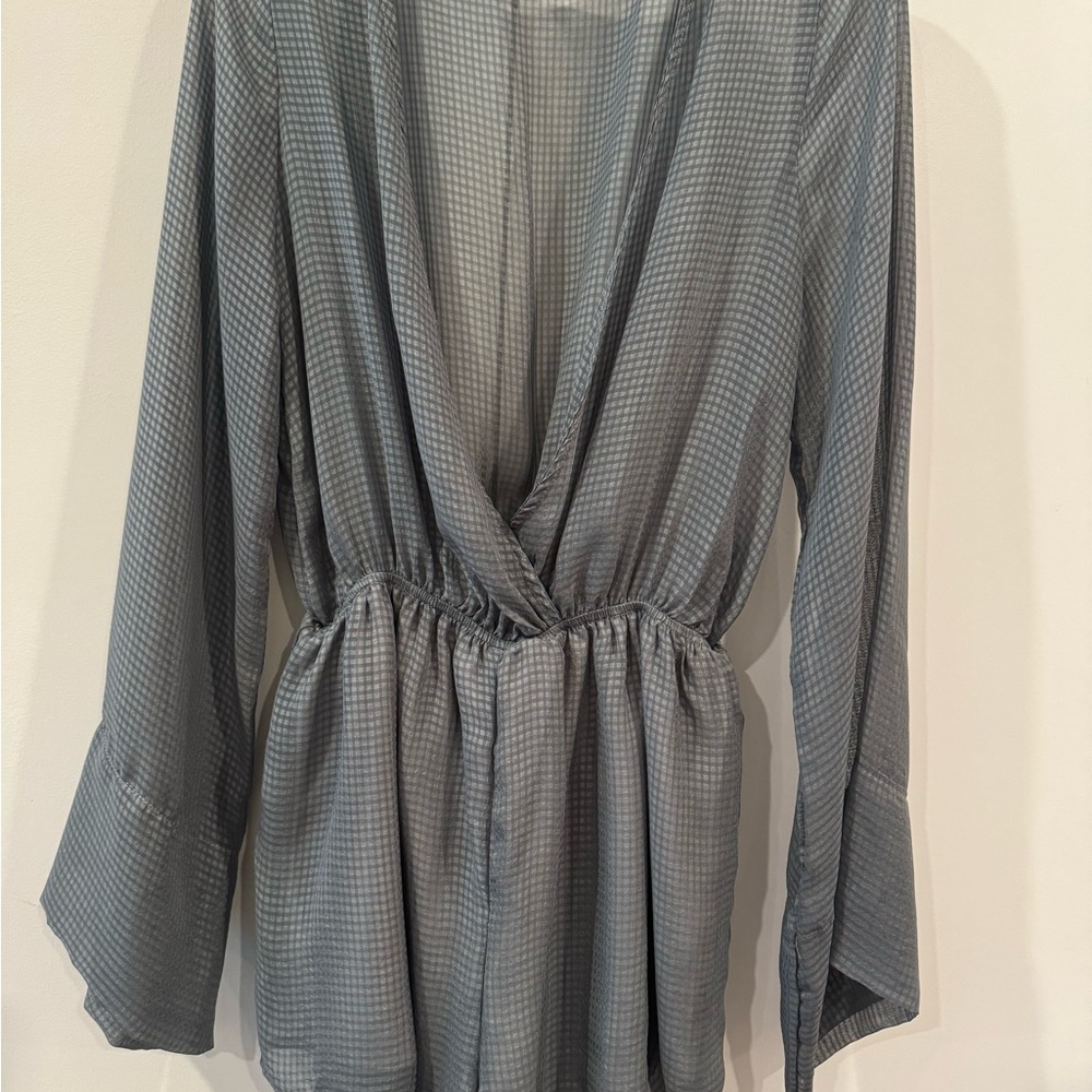 Tobi Light Gray sheer romper